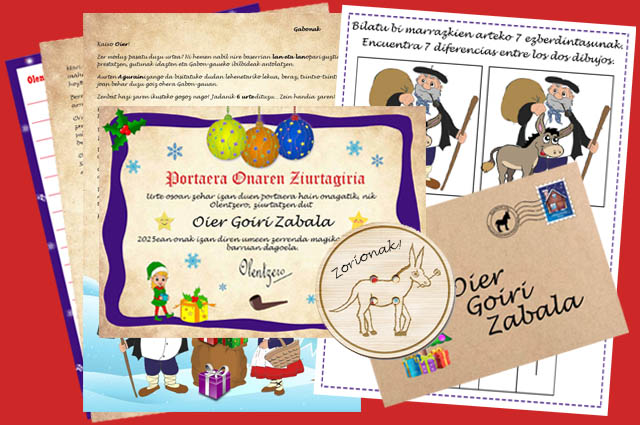 Olentzeroren gutun pertsonalizatua umeei