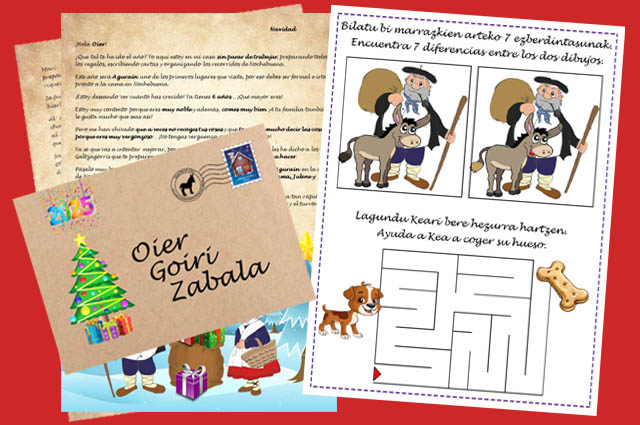 Carta de Olentzero a los niños personalizada