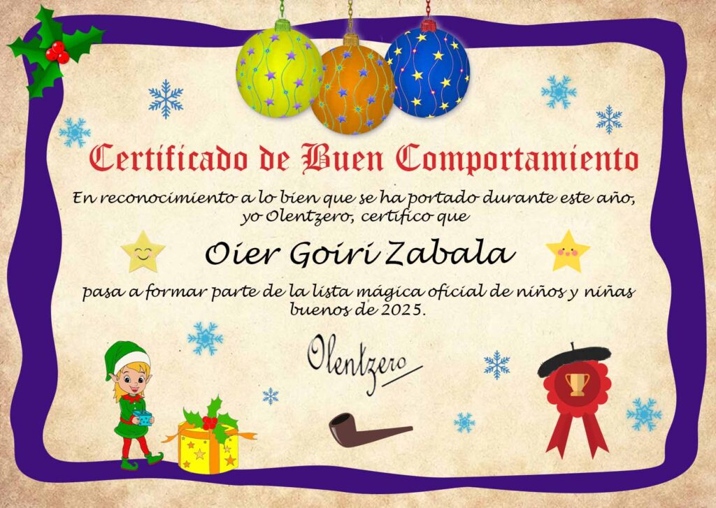 Certificado de Buen Comportamiento