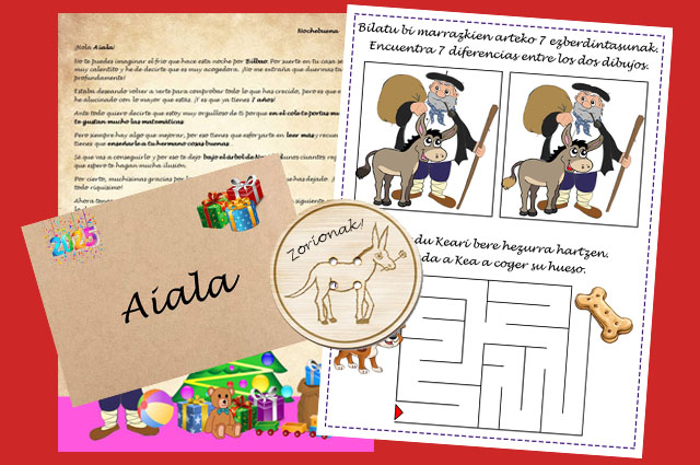 Carta de Olentzero a los niños personalizada