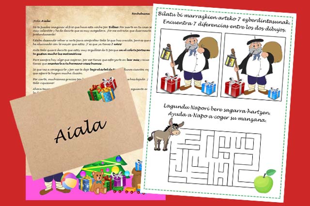 Carta de Olentzero a los niños personalizada