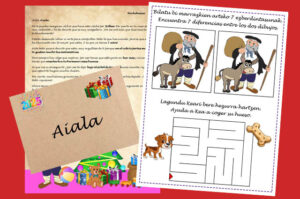 Carta de Olentzero a los niños personalizada